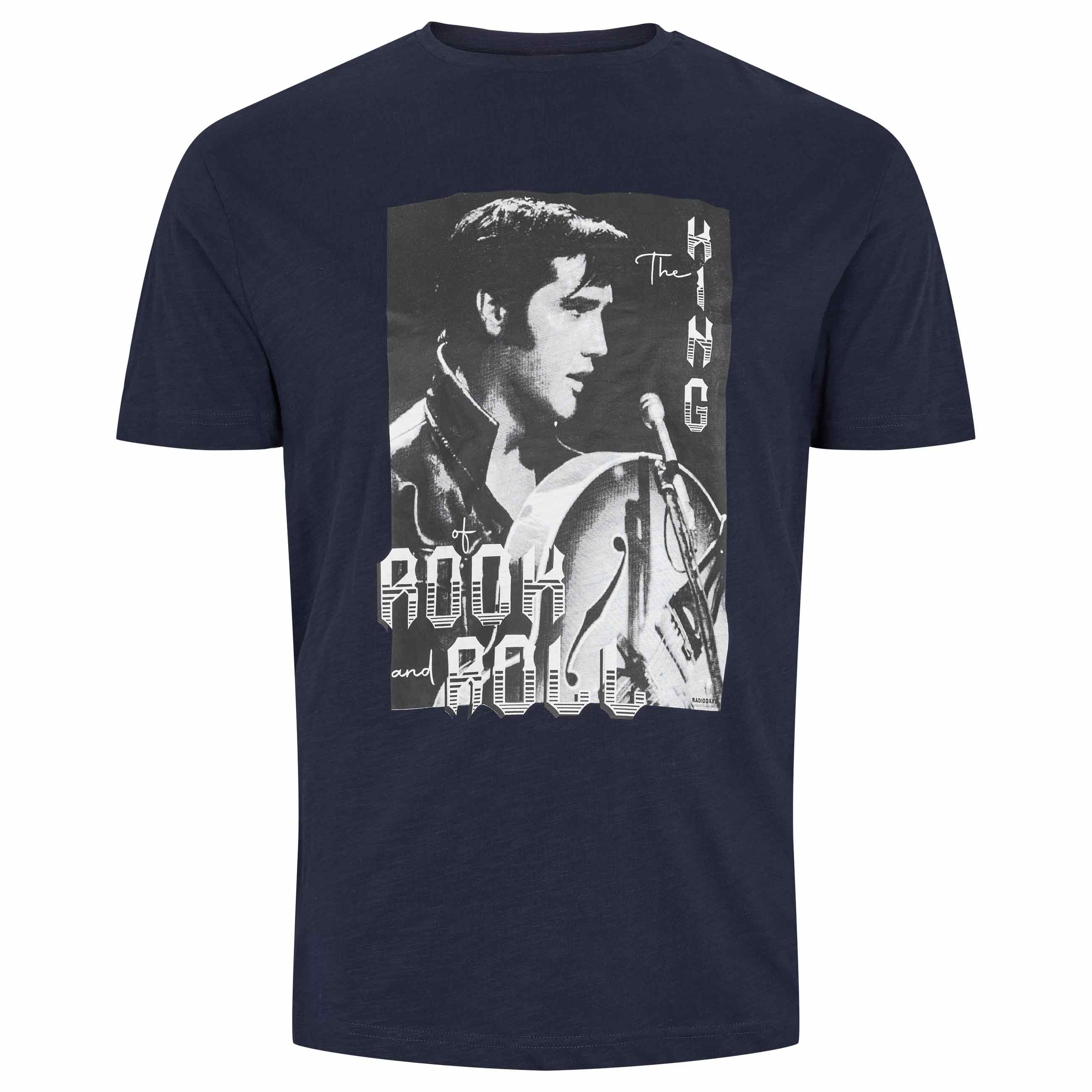 Ανδρική Plus Size Μπλούζα κ/μ t-shirt με τύπωμα Elvis North 56denim (Μεγάλα Μεγέθη - Υπερμεγέθη)