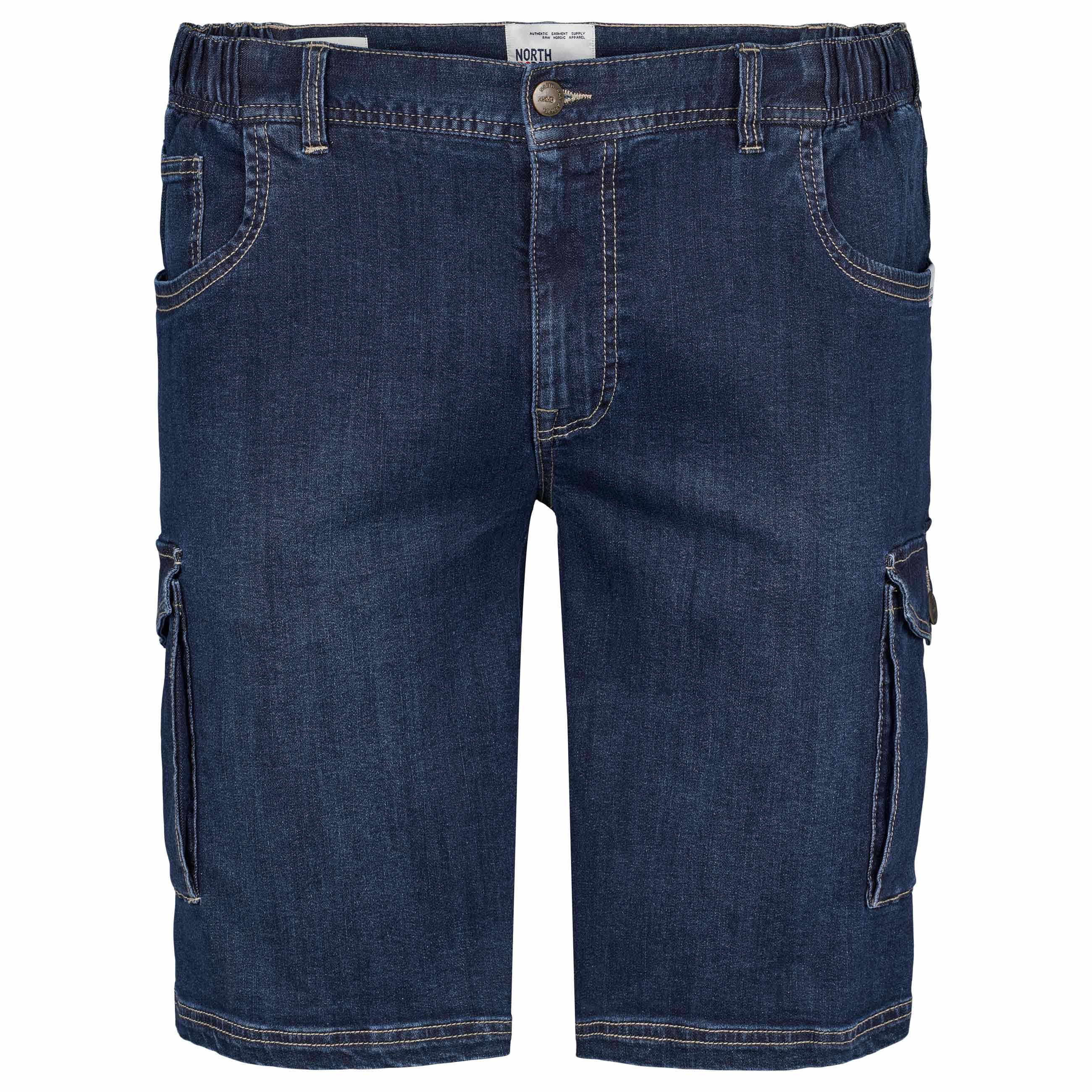 Plus Size Βερμούδα Jean Cargo από ελαστικό βαμβακερό ύφασμα, North 56Denim (Μεγάλα Μεγέθη - Υπερμεγέθη)