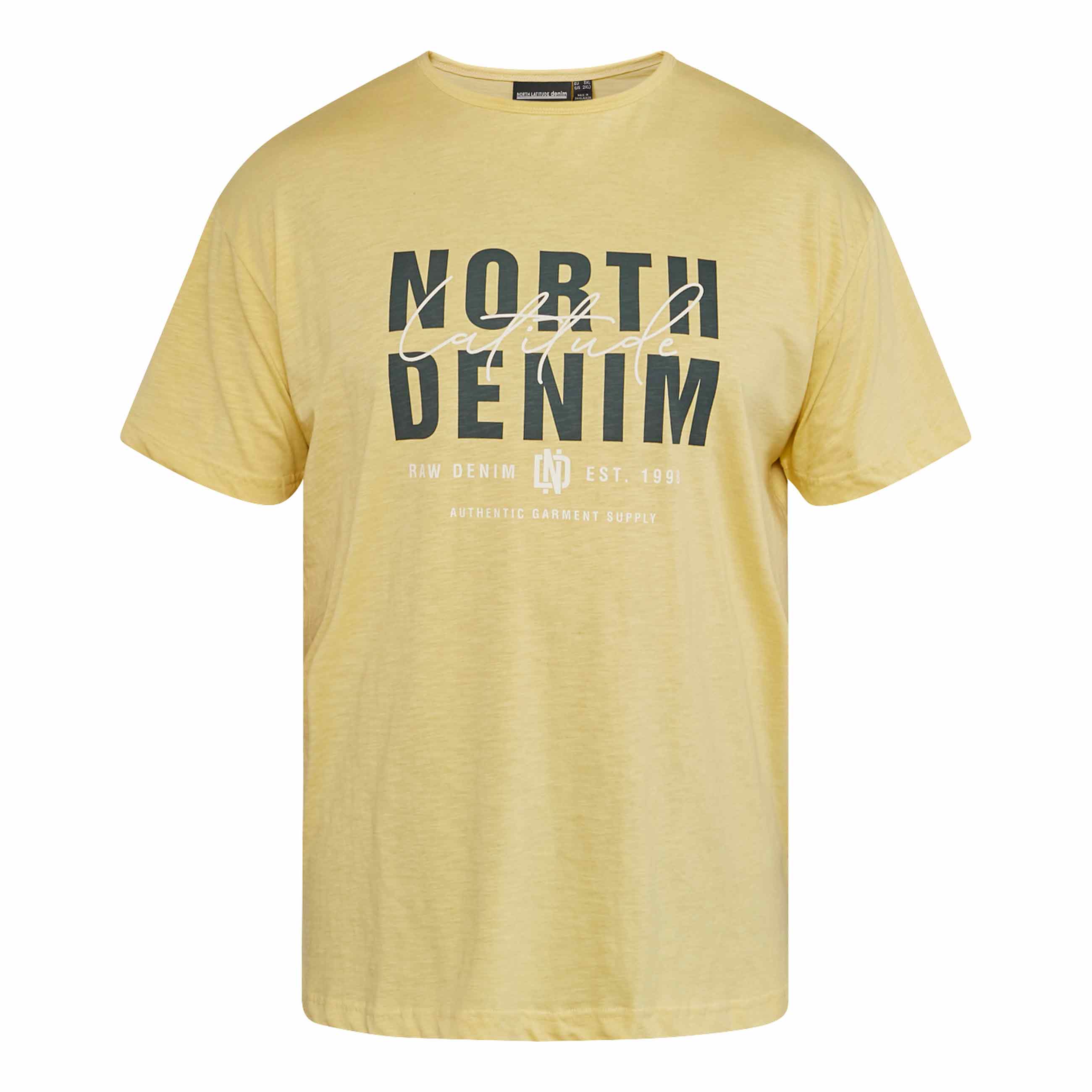 Ανδρικό Plus Size T-shirt με έγχρωμο τύπωμα, North Latitude Denim (Μεγάλα Μεγέθη - Υπερμεγέθη)