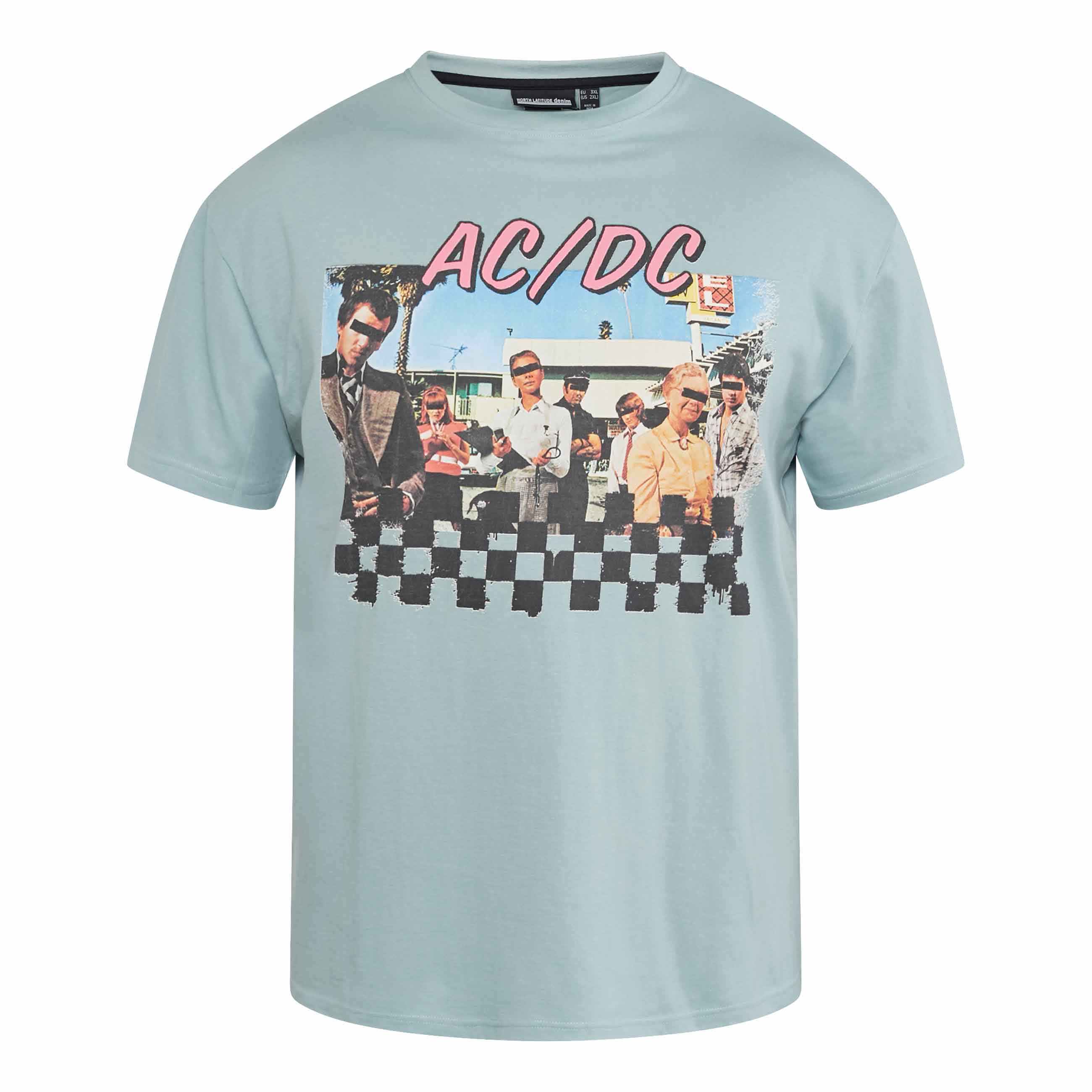 Ανδρικό Plus Size T-shirt με σχέδιο AC/DC, North Latitude Denim (Μεγάλα Μεγέθη - Υπερμεγέθη)