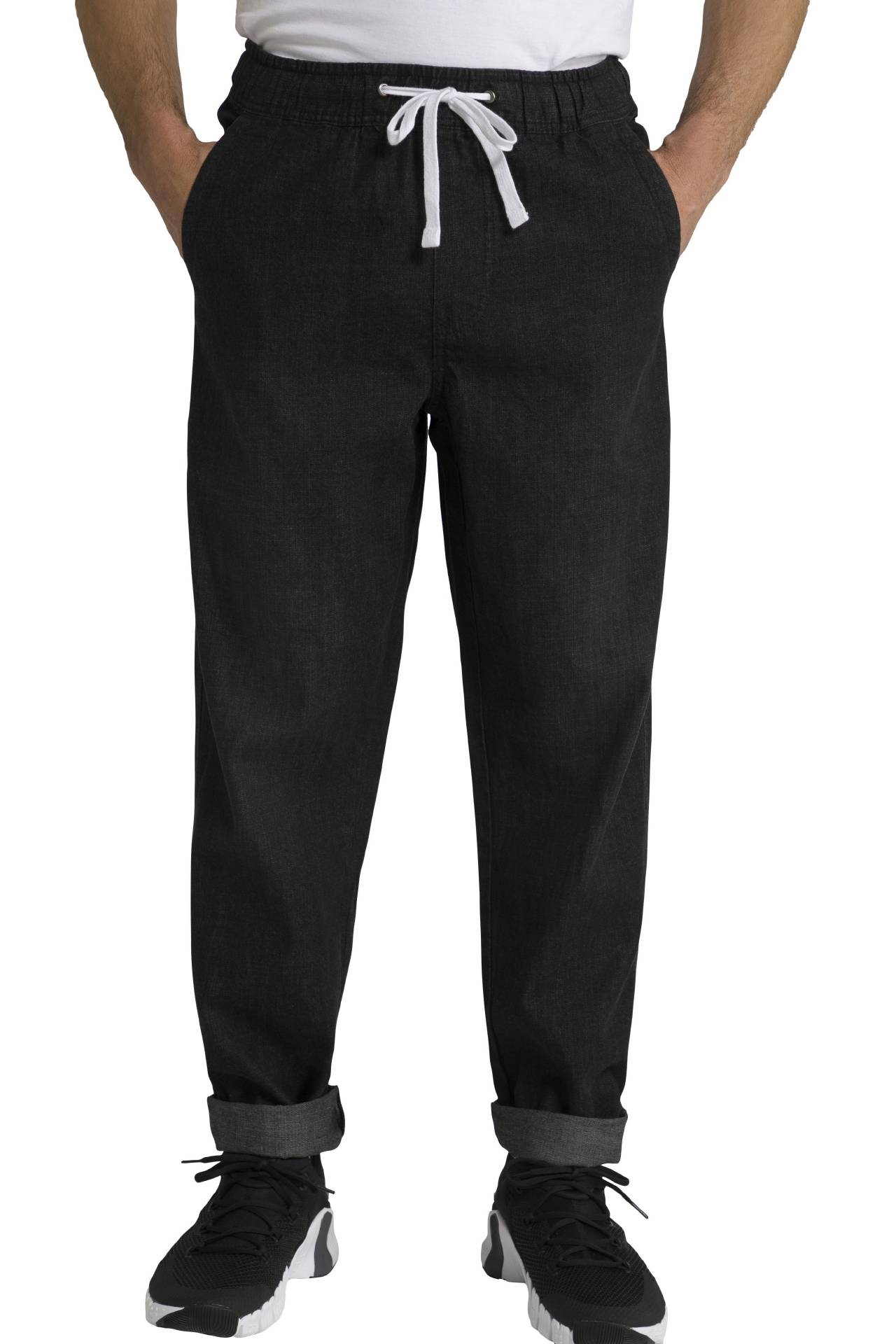Ανδρικό Plus Size Παντελόνι, τζιν, 4 τσέπες, Wash Effects (Μεγάλα Μεγέθη - Υπερμεγέθη)