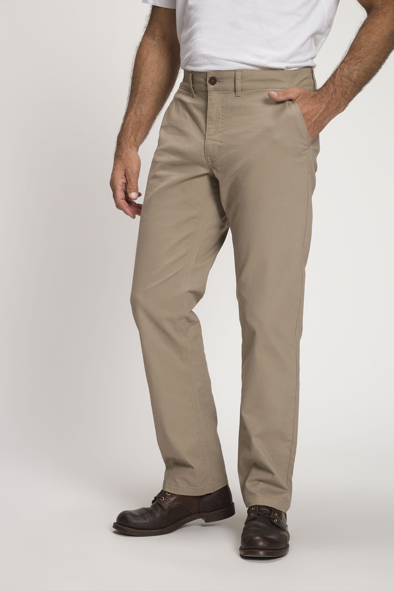 Ανδρικό Plus Size Παντελόνι Chino, Belly fit, FLEXNAMIC με 4 τσέπες σε Κανονική Εφαρμογή (Μεγάλα Μεγέθη - Υπερμεγέθη)