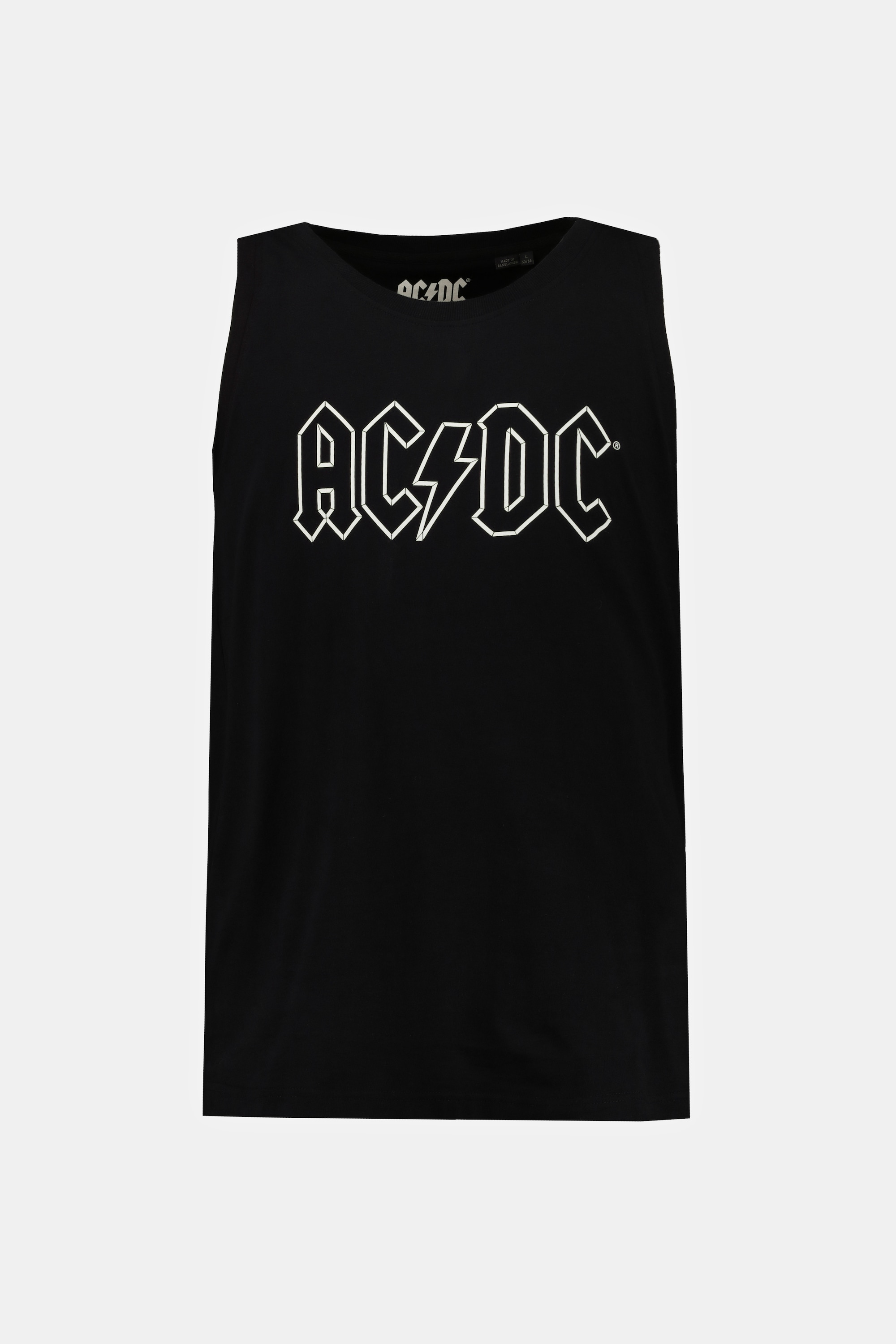 Ανδρική Plus Size Μπλούζα αμάνικη με τύπωμα AC/DC (Μεγάλα Μεγέθη - Υπερμεγέθη)