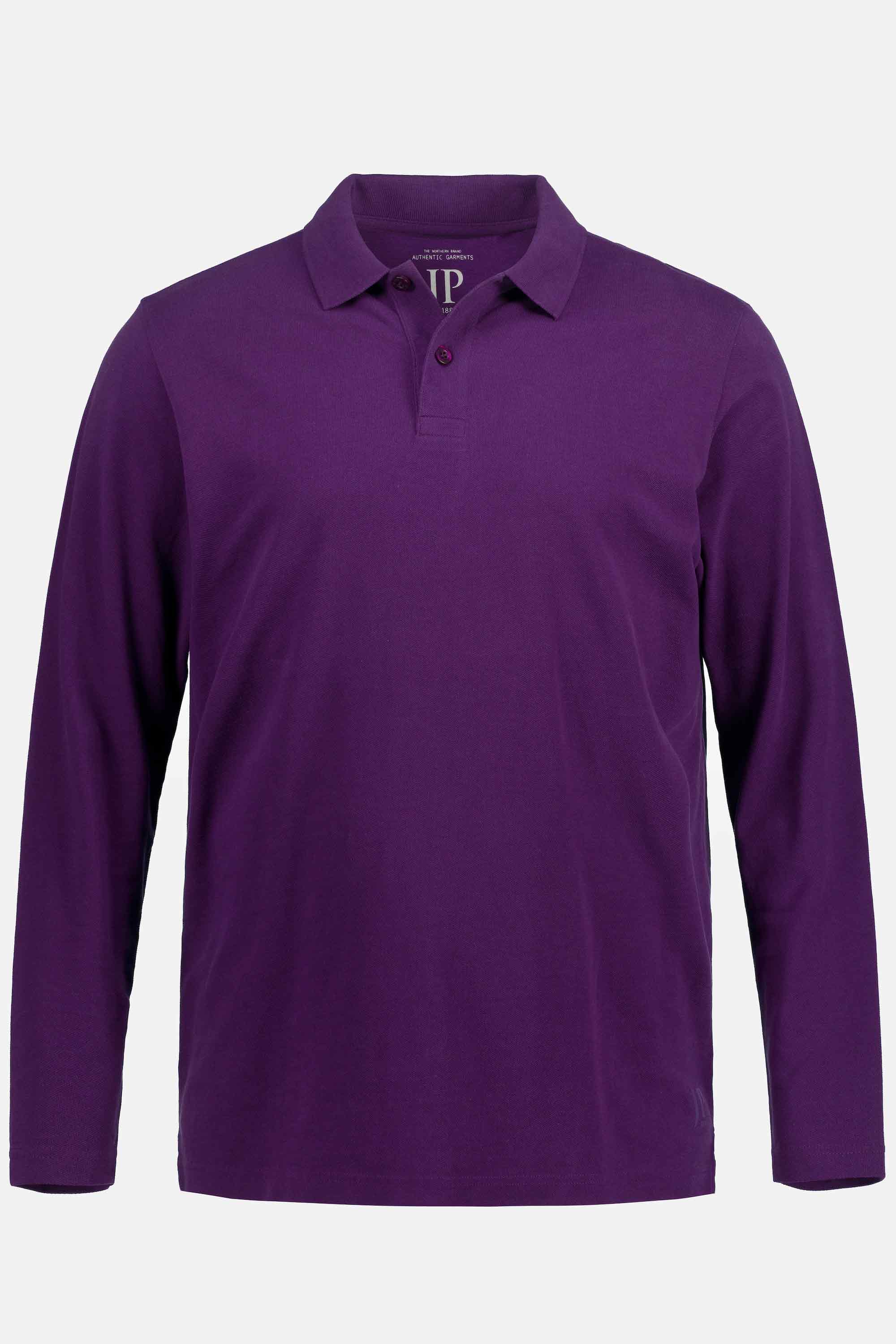 Ανδρική Plus Size Μπλούζα polo μακρυμάνικη, Basic, JP1880 (Μεγάλα Μεγέθη - Υπερμεγέθη)