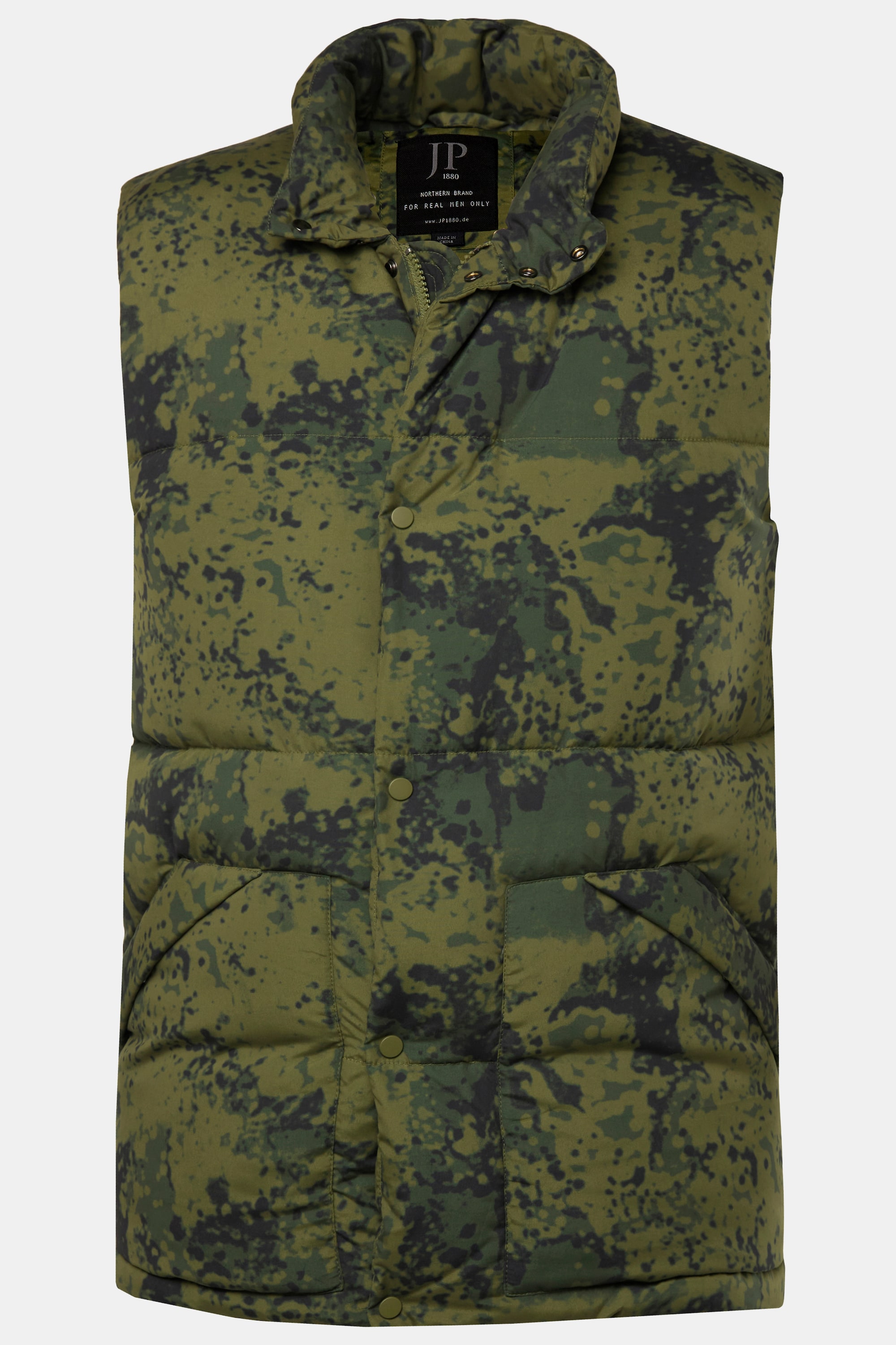 Ανδρικό Plus Size Γιλέκο καπιτονέ camouflage (Μεγάλα Μεγέθη - Υπερμεγέθη)