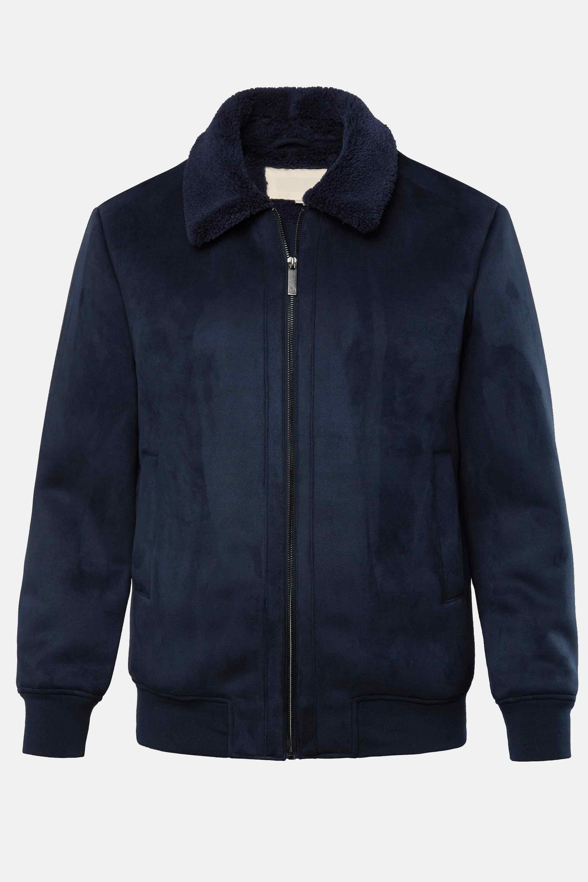 Ανδρικό Plus Size Μπουφάν bomber με leather look, JP1880 (Μεγάλα Μεγέθη - Υπερμεγέθη)