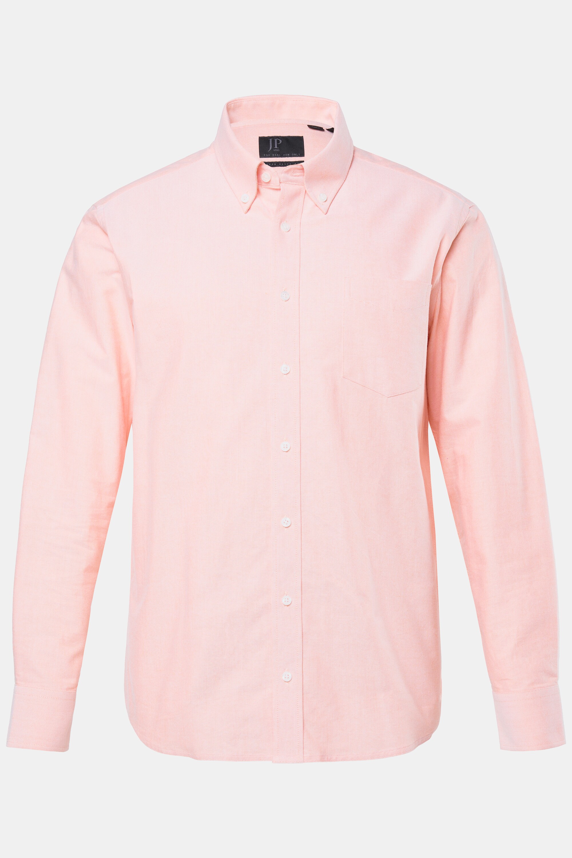 Ανδρικό Plus Size Πουκάμισο Oxford σε modern fit με γιακά, JP1880 (Μεγάλα Μεγέθη - Υπερμεγέθη)