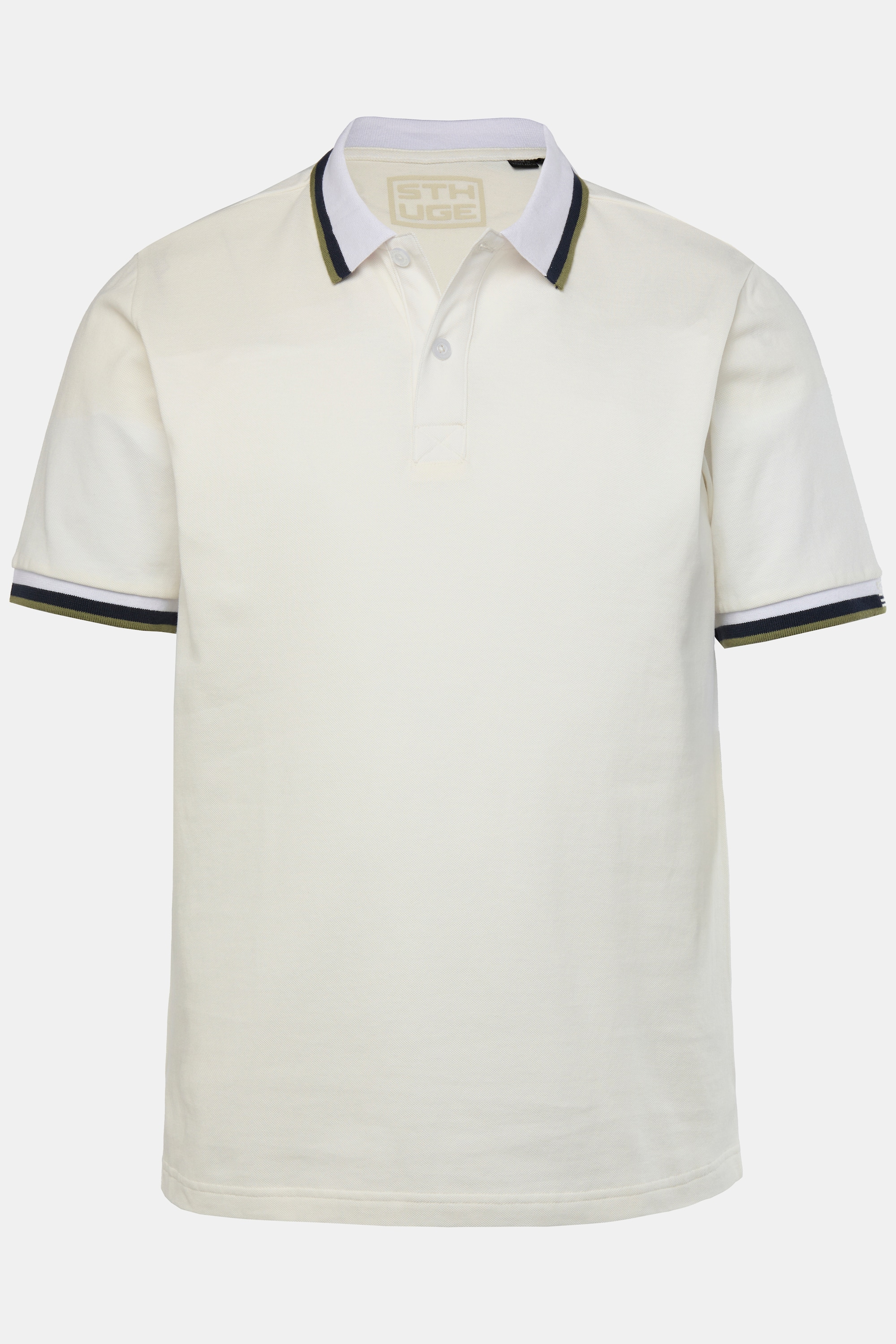 Ανδρική Plus Size Μπλούζα polo STHUGE, με γιακά και κοντά μανίκια (Μεγάλα Μεγέθη - Υπερμεγέθη)