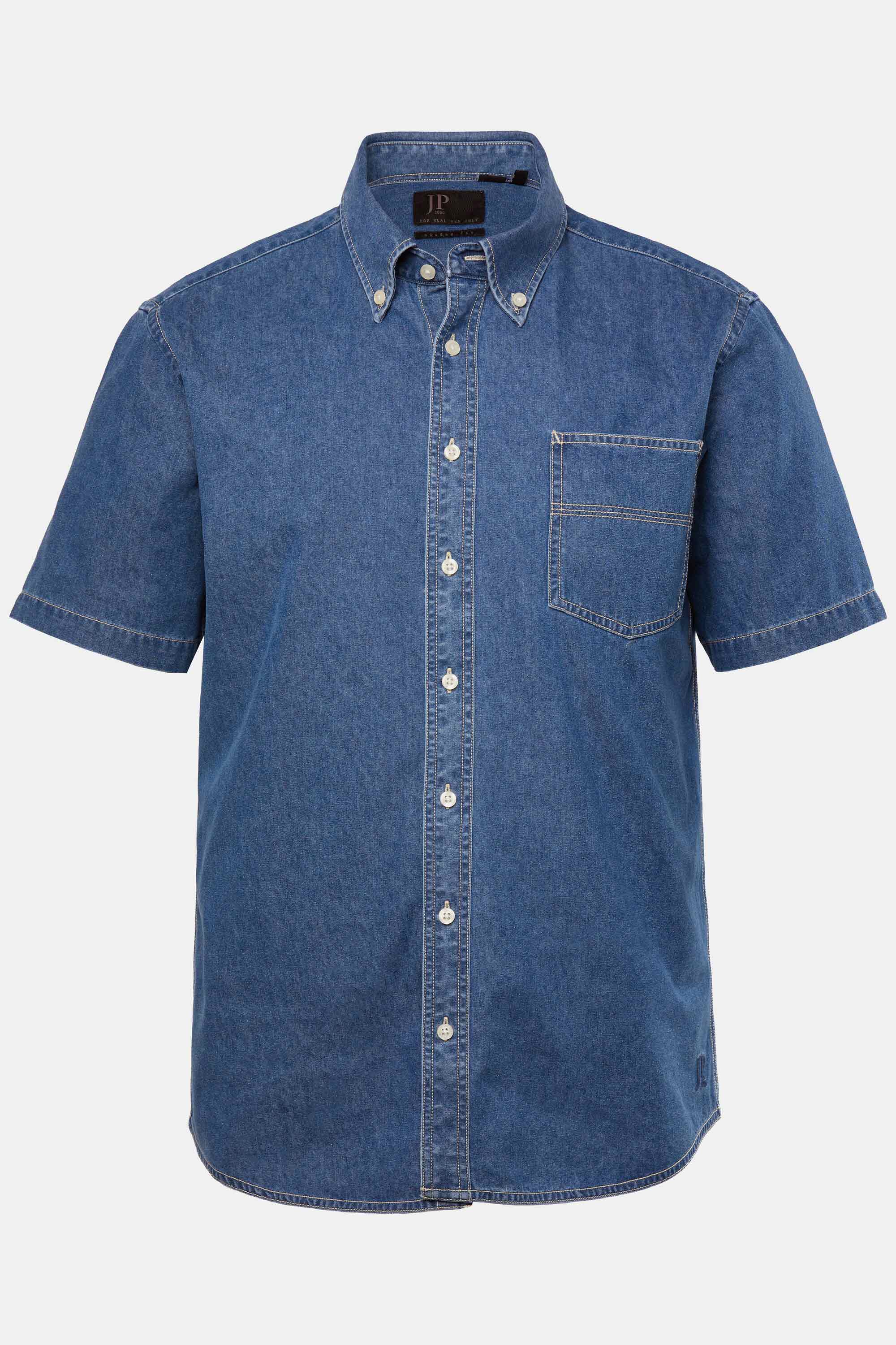 Ανδρικό Plus Size Πουκάμισο τζιν, modern fit, με τσέπη, JP 1880 (Μεγάλα Μεγέθη - Υπερμεγέθη)