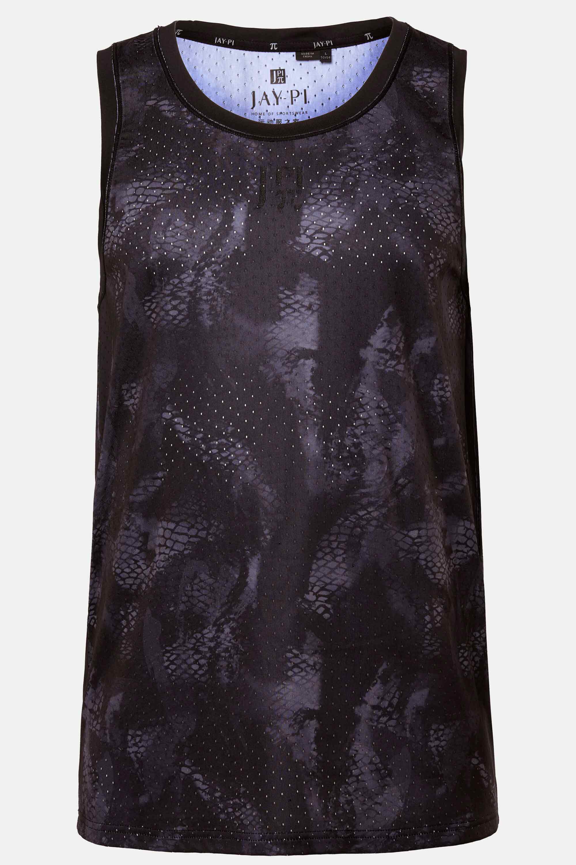 Ανδρικό Plus Size T-shirt αμάνικο με μοτίβο σε όλη την επιφάνεια, JAY-PI (Μεγάλα Μεγέθη - Υπερμεγέθη)