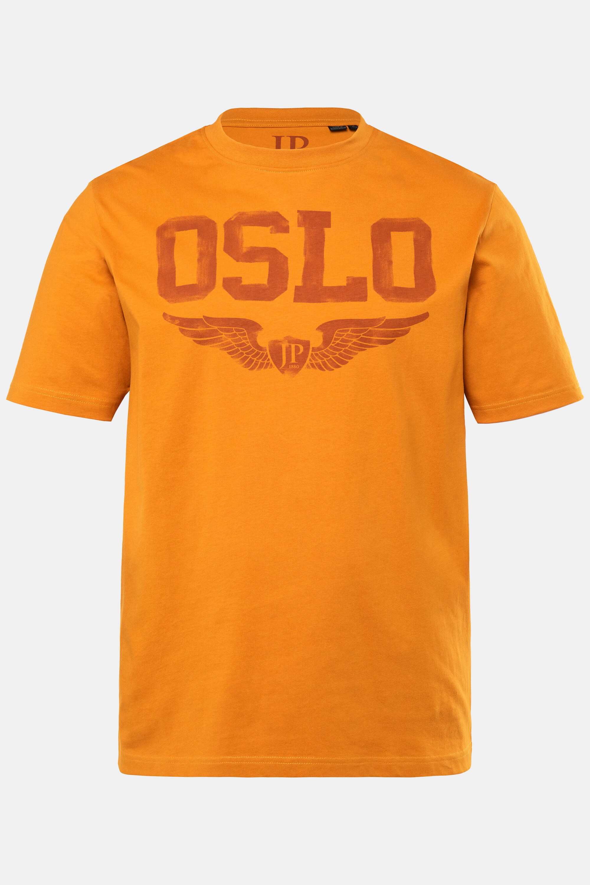 Ανδρικό Plus Size T-shirt με τύπωμα OSLO και κοντά μανίκια, JP1880 (Μεγάλα Μεγέθη - Υπερμεγέθη)