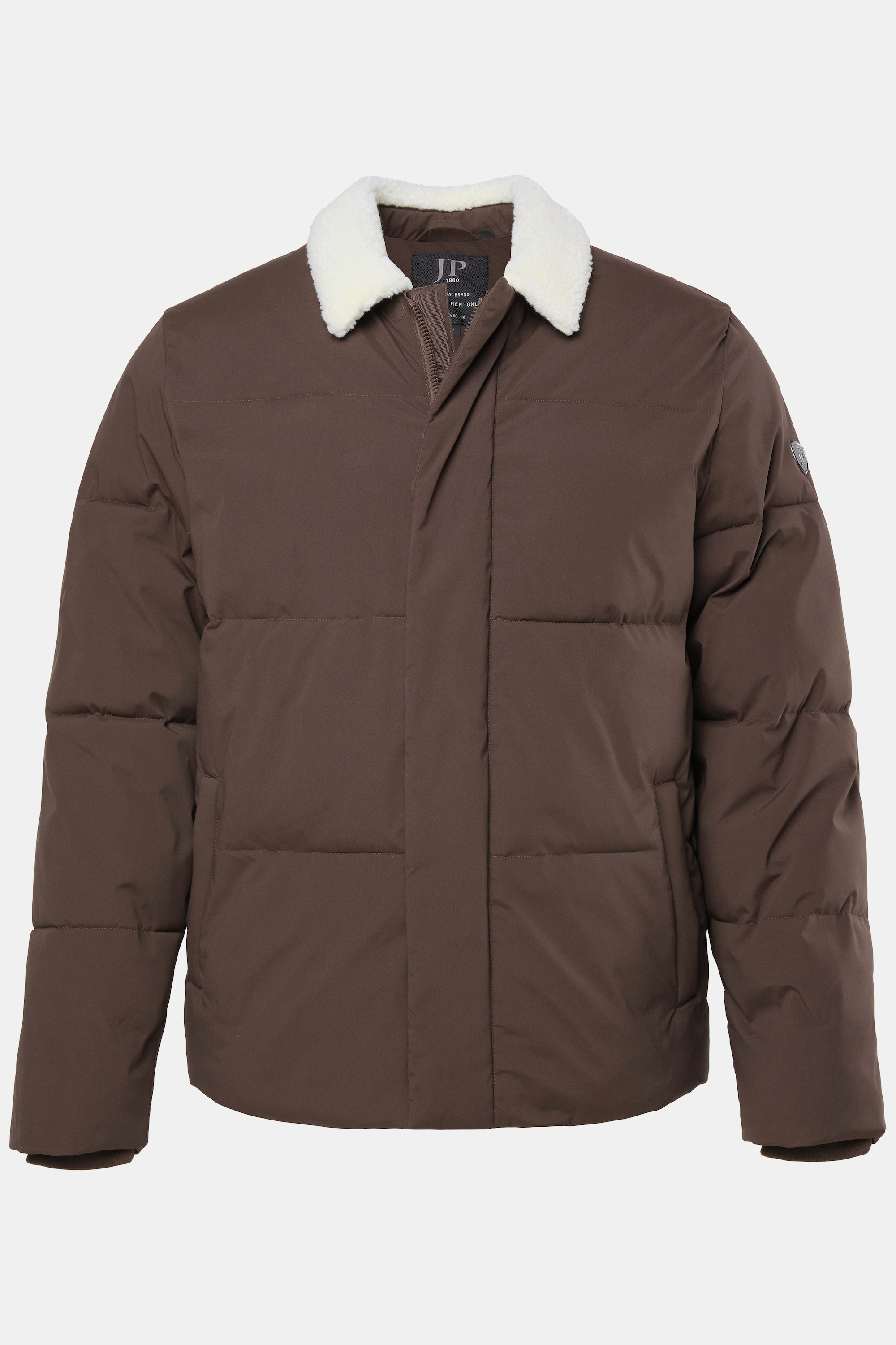 Ανδρικό Plus Size Μπουφάν με γιακά teddy, JP1880 (Μεγάλα Μεγέθη - Υπερμεγέθη)