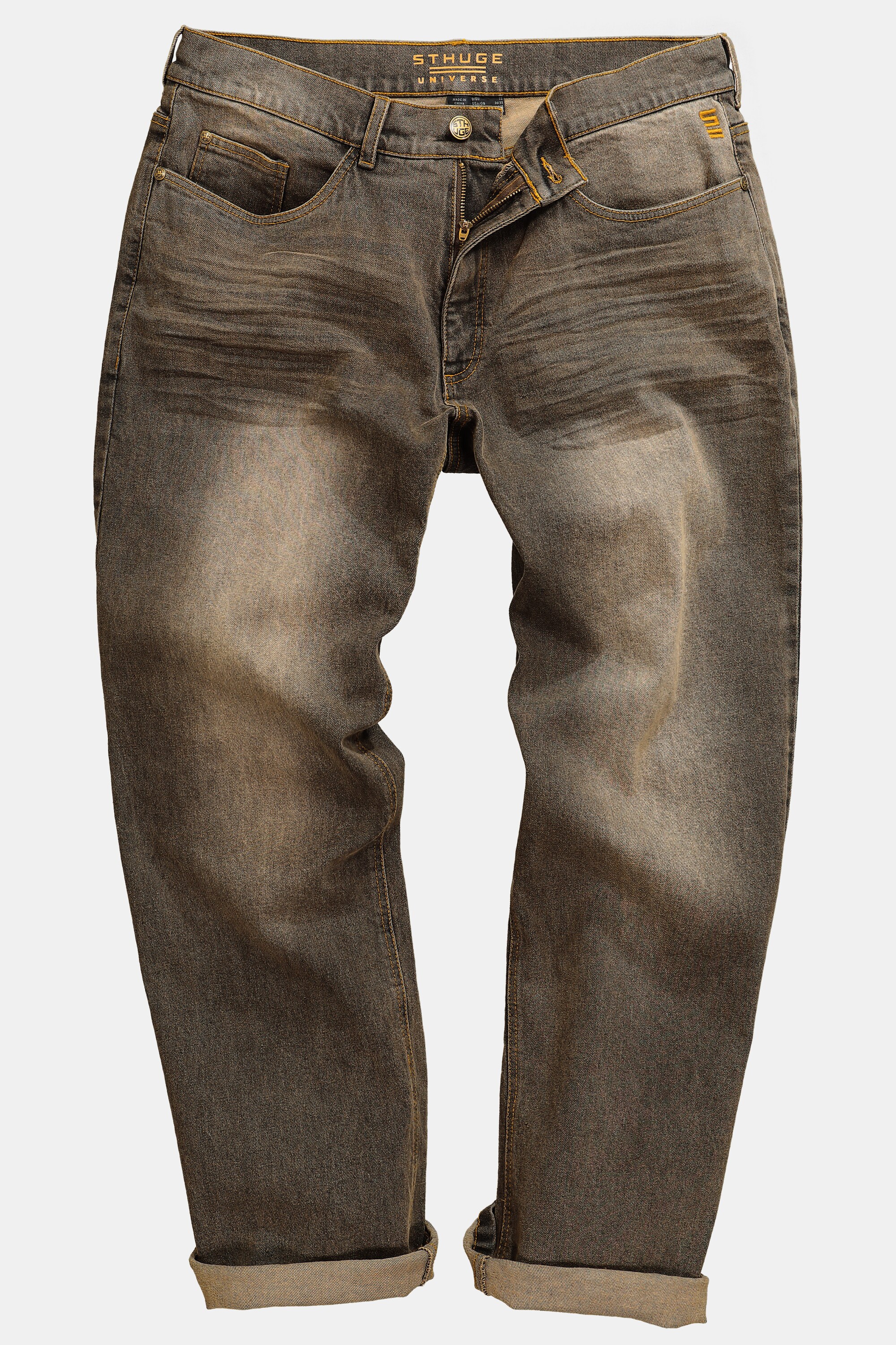 Ανδρικό Plus Size Τζιν παντελόνι oversized με washed effect, JP1880 (Μεγάλα Μεγέθη - Υπερμεγέθη)