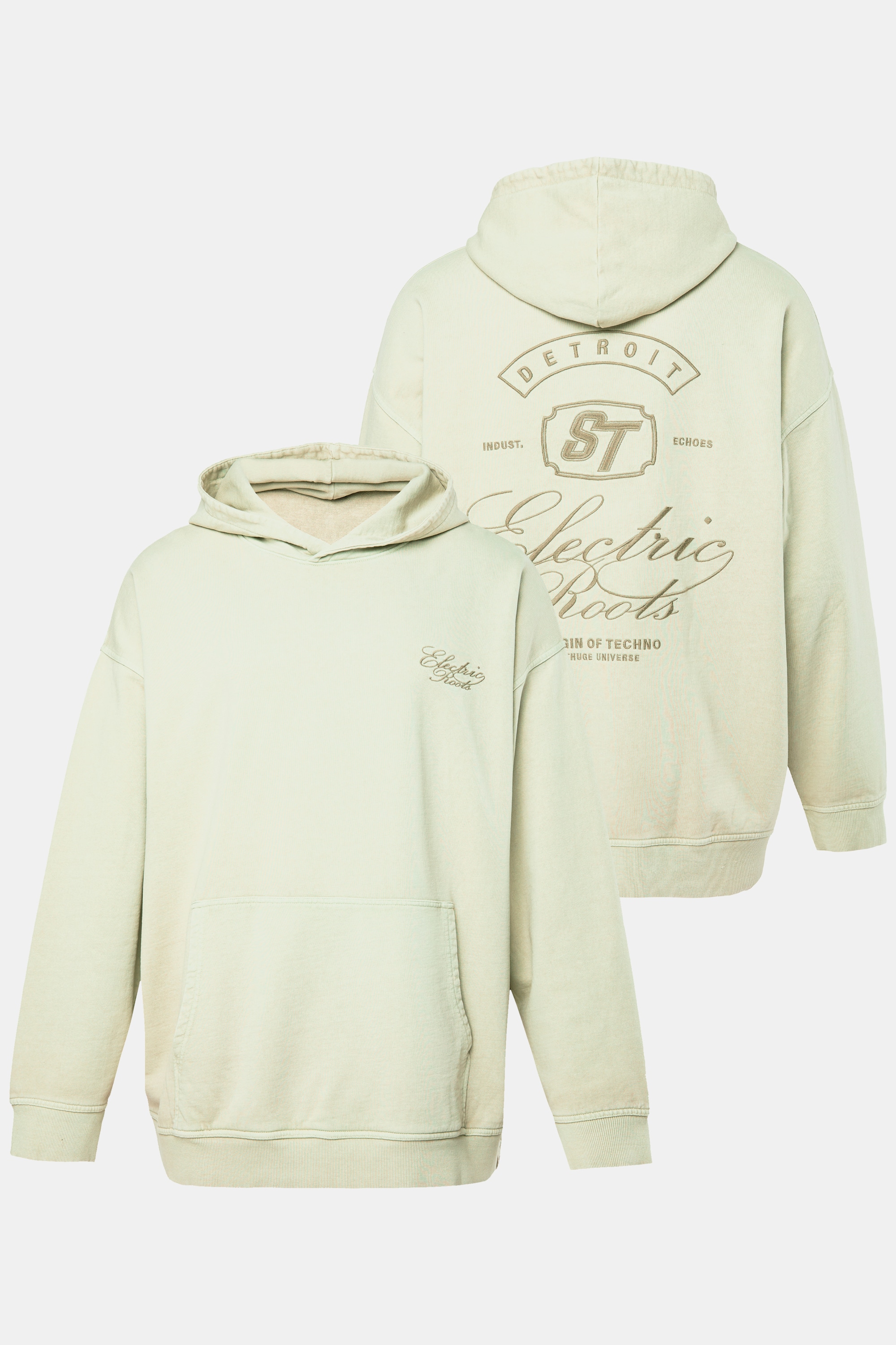 Ανδρική Plus Size Μπλούζα φούτερ oversized με κέντημα Electric Rooks, STHUGE (Μεγάλα Μεγέθη - Υπερμεγέθη)