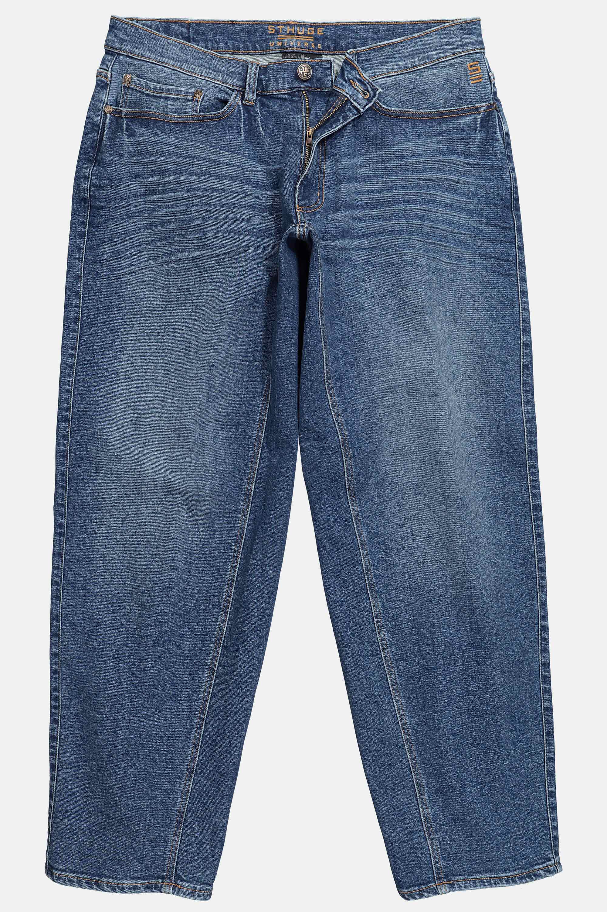 Ανδρικό Plus Size Τζιν παντελόνι balloon fit με 5 τσέπες, STHUGE (Μεγάλα Μεγέθη - Υπερμεγέθη)