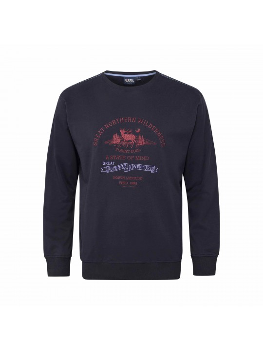 Μπλούζα Φούτερ με μακριά μανίκια και μεγάλο κέντημα μπροστά, North Latitude