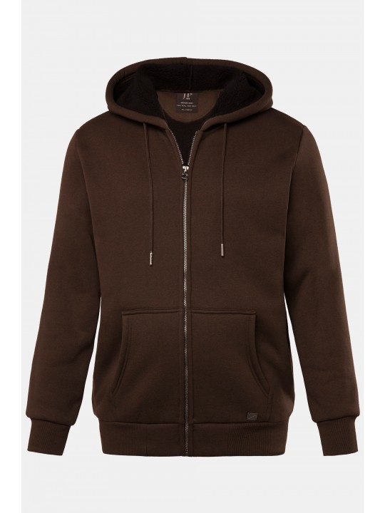 Ζακέτα φούτερ, με κουκούλα και επένδυση teddy, JP1880