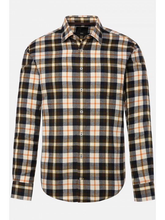 Πουκάμισο φανελένιο, καρό με μακριά μανίκια σε modern fit, JP1880