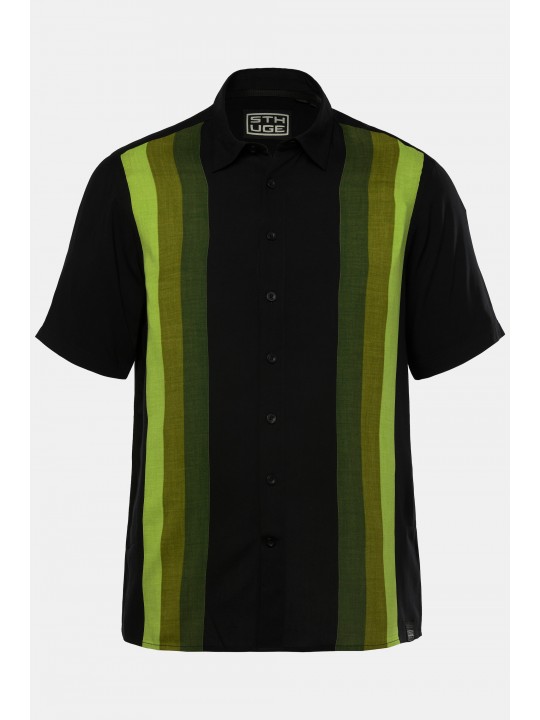 Πουκάμισο με boxy εφαρμογή, ριγέ και κοντά μανίκια, STHUGE 