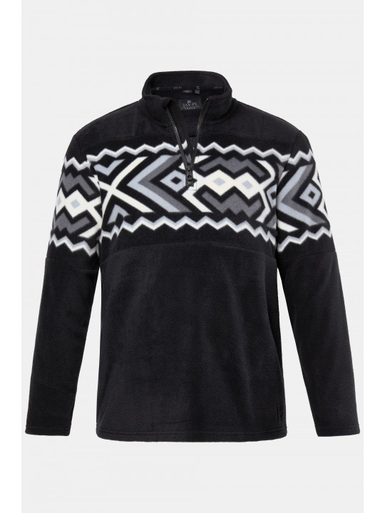 Μπλούζα fleece με όρθιο γιακά και σχέδιο, JAY-PI