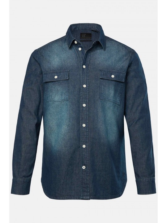 Πουκάμισο τζιν σε vintage look με γιακά Kent, JP1880