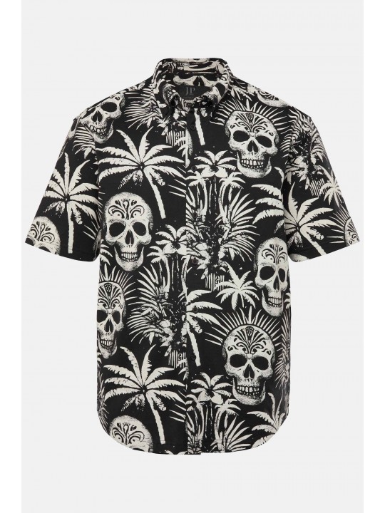 Πουκάμισο με μοτίβο skull και κοντά μανίκια, JP1880