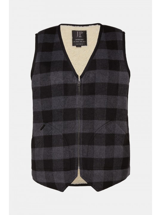 Γιλέκο καρό με φερμουάρ, JP1880