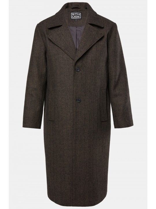 Παλτό με άνετη εφαρμογή και πλήρη επένδυση, STHUGE