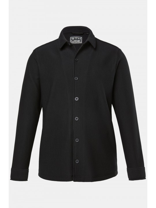 Πουκάμισο oversized με ριμπ υφή, STHUGE
