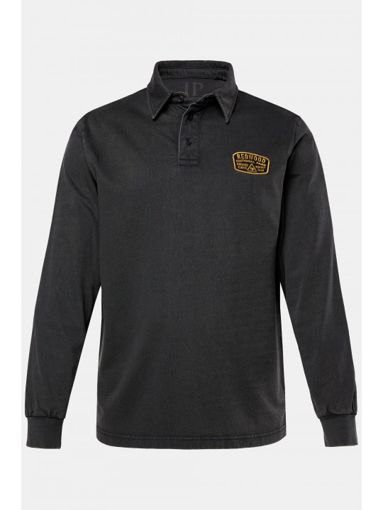 Μπλούζα πόλο με γιακά κι έγχρωμο κέντημα στο στήθος, JP1880