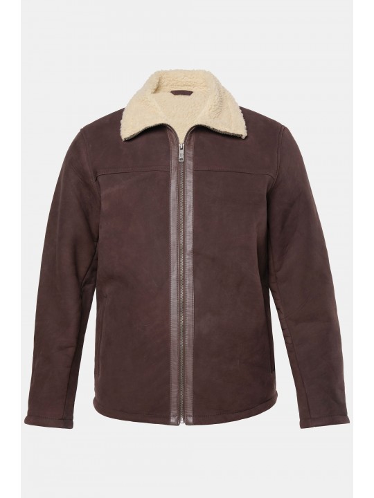 Μπουφάν δερμάτινο με teddy γιακά, JP1880