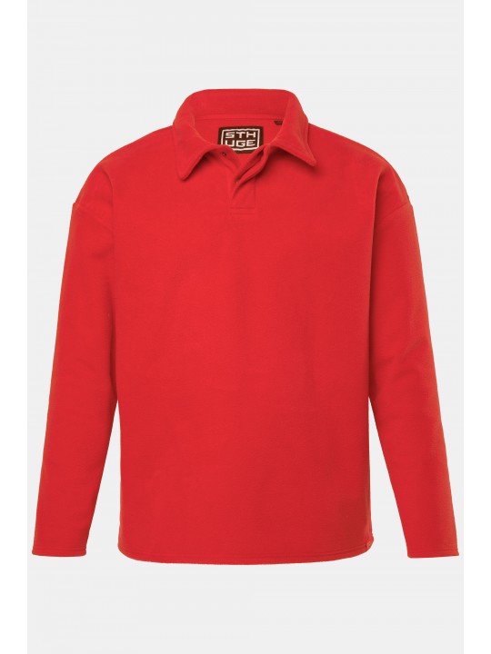 Μπλούζα πόλο με άνετη εφαρμογή, fleece, STHUGE