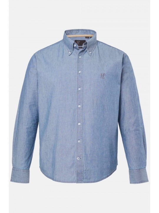 Πουκάμισο σε denim look με κέντημα στο στήθος, JP1880