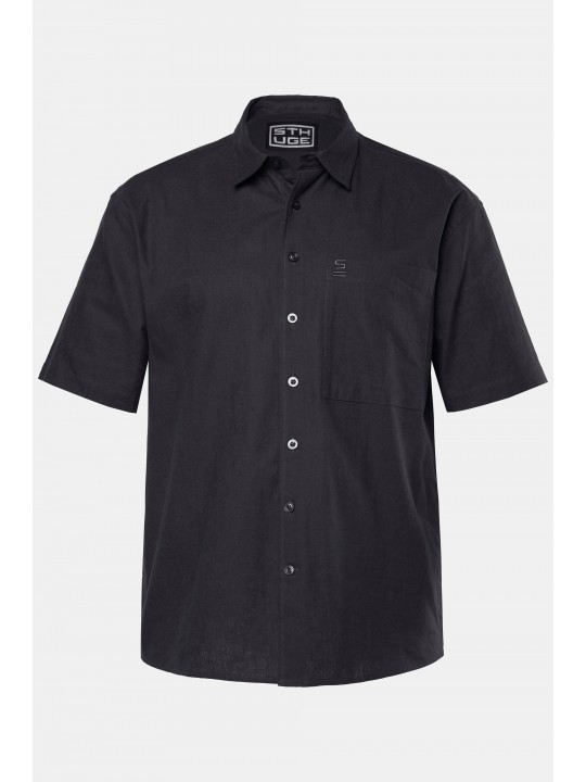 Πουκάμισο λινό με διακριτικό κέντημα, STHUGE