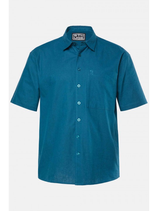 Πουκάμισο λινό με διακριτικό κέντημα, STHUGE