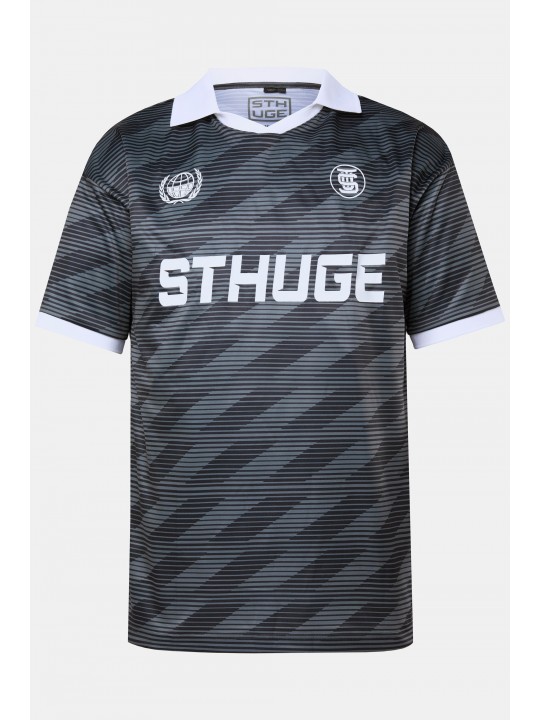 Μπλούζα πόλο oversized με λαιμόκοψη V, STHUGE