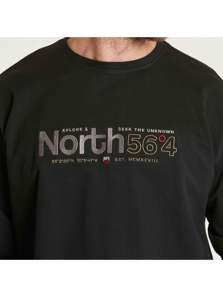 Μπλούζα φούτερ με κέντημα μπροστά North 56°4