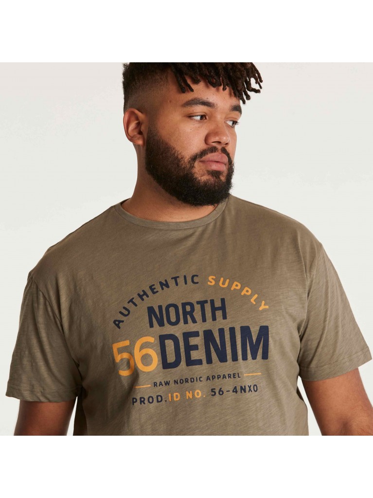 T-shirt με τύπωμα στο στήθος North 56denim