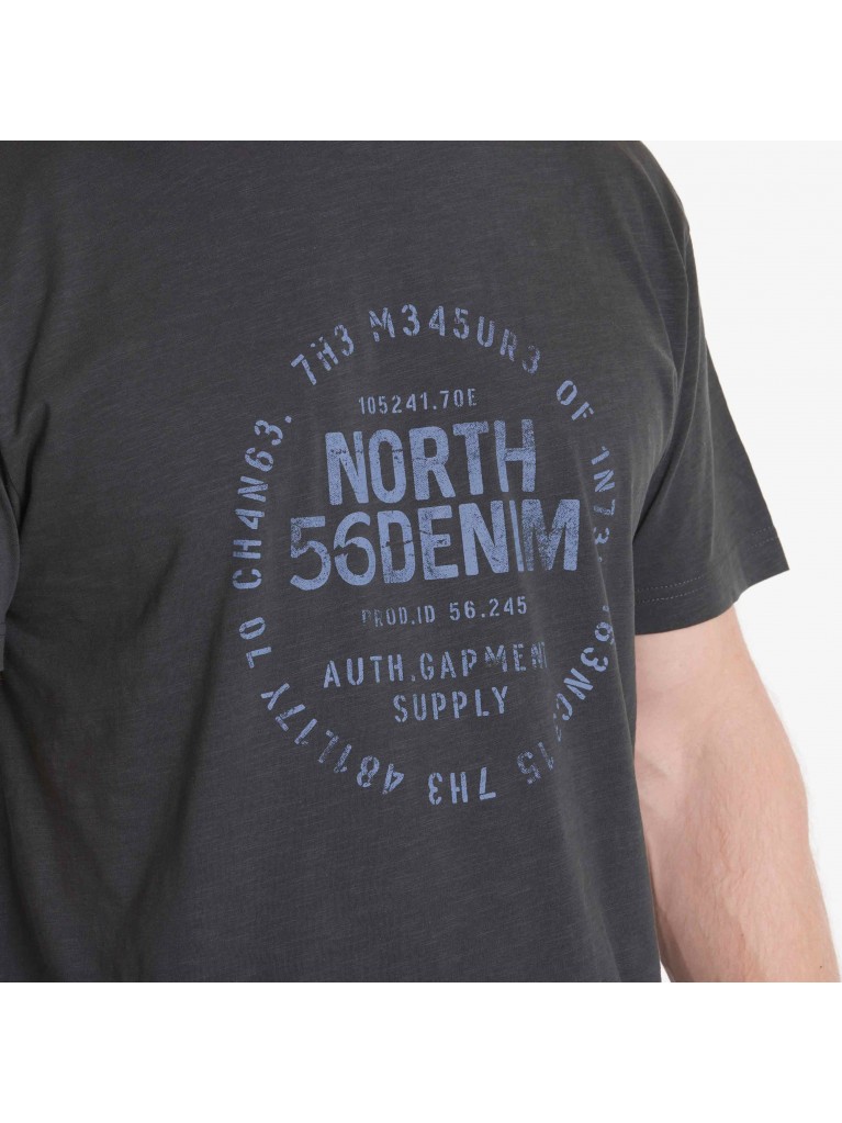 T-shirt με ιδιαίτερο τύπωμα μπροστά North 56Denim