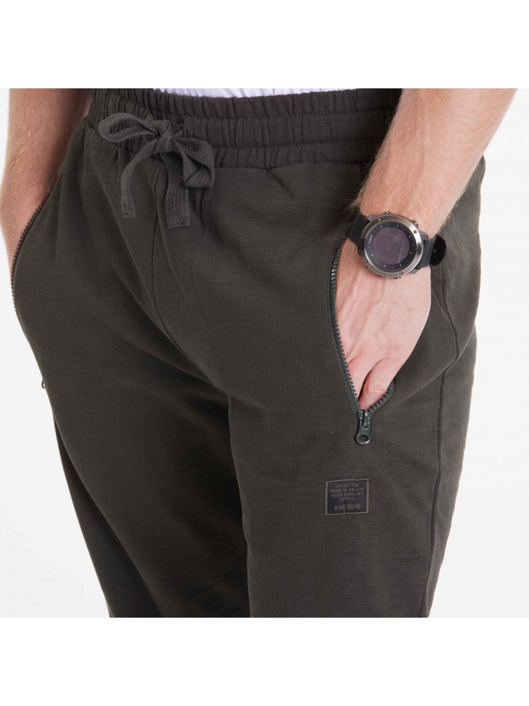 Παντελόνι φόρμας με ελαστική μέση και διακριτικό τύπωμα στην πίσω τσέπη North 56Denim