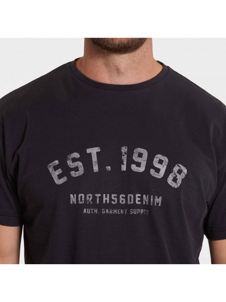 T-shirt με μεγάλο τύπωμα μπροστά used, North 56Denim