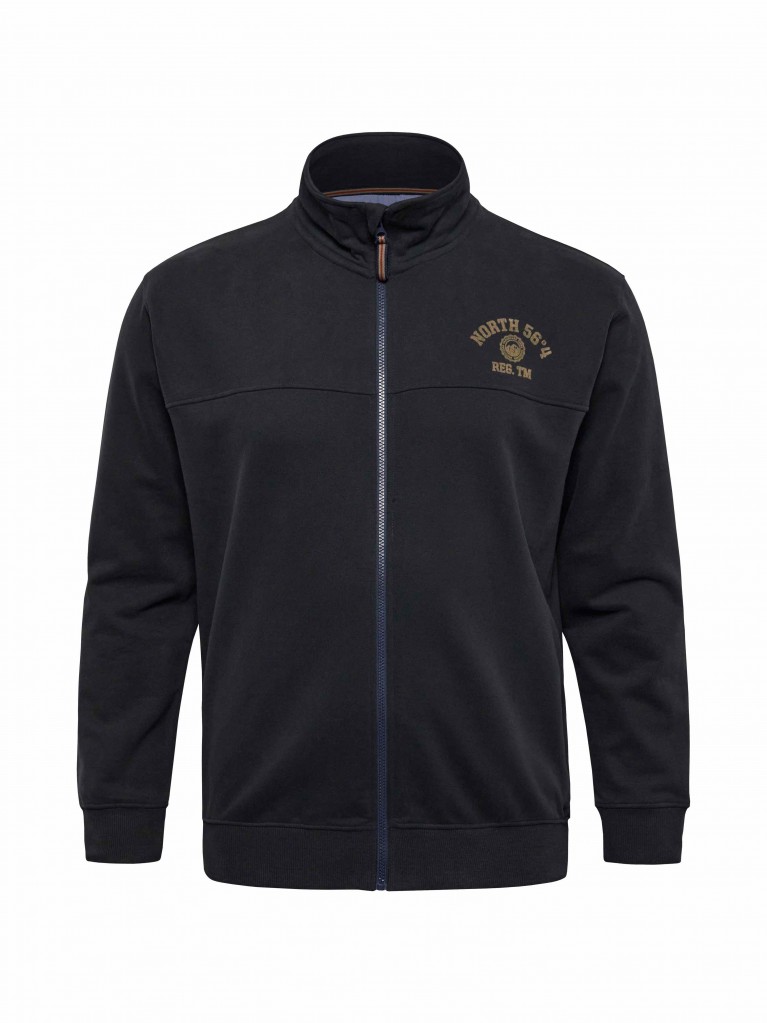 Ζακέτα φούτερ με φερμουάρ και τύπωμα στο στήθος, North 56°4.