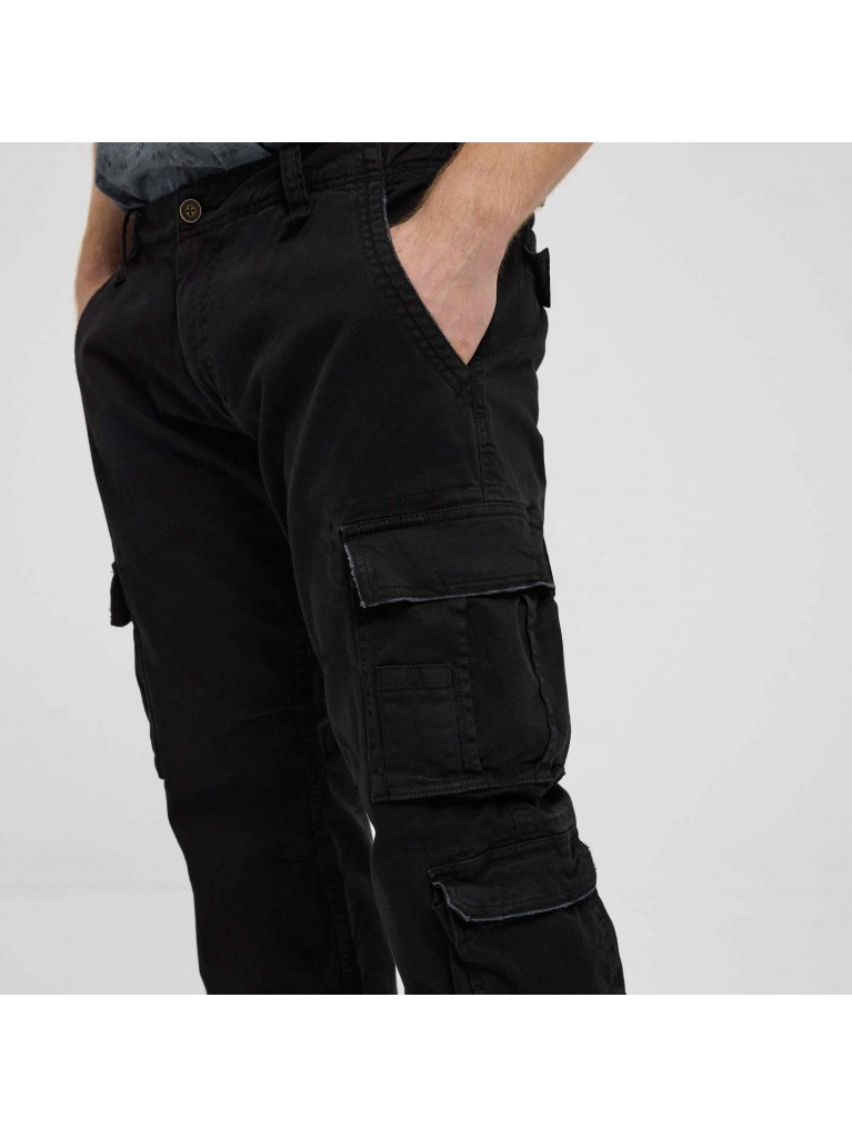 Παντελόνι Cargo από βαμβακερό, ελαστικό ύφασμα, North 56Denim