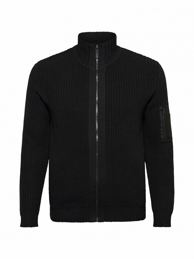 Ζακέτα πλεκτή με φερμουάρ, North 56Denim.