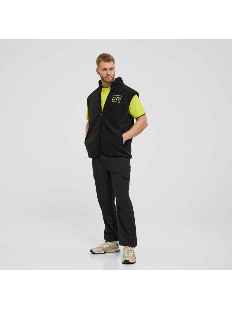 Γιλέκο fleece με φερμουάρ και τύπωμα στο στήθος, North 56°4 Sport