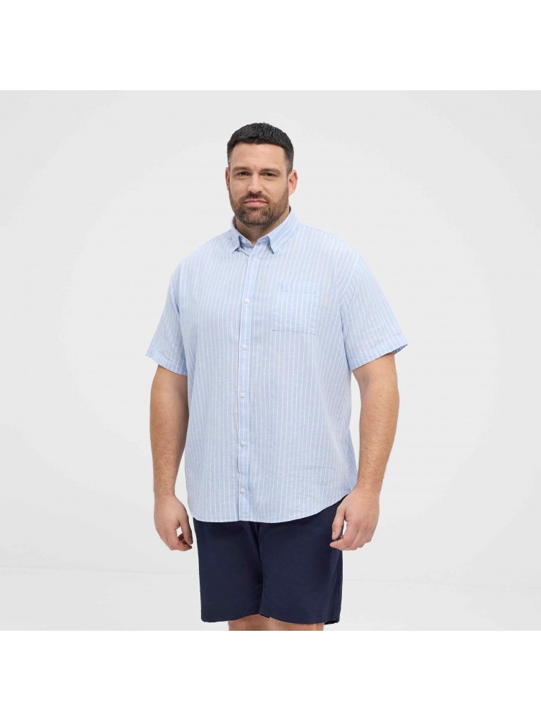 Πουκάμισο ριγέ κοντομάνικο με τσέπη στο στήθος, North Latitude