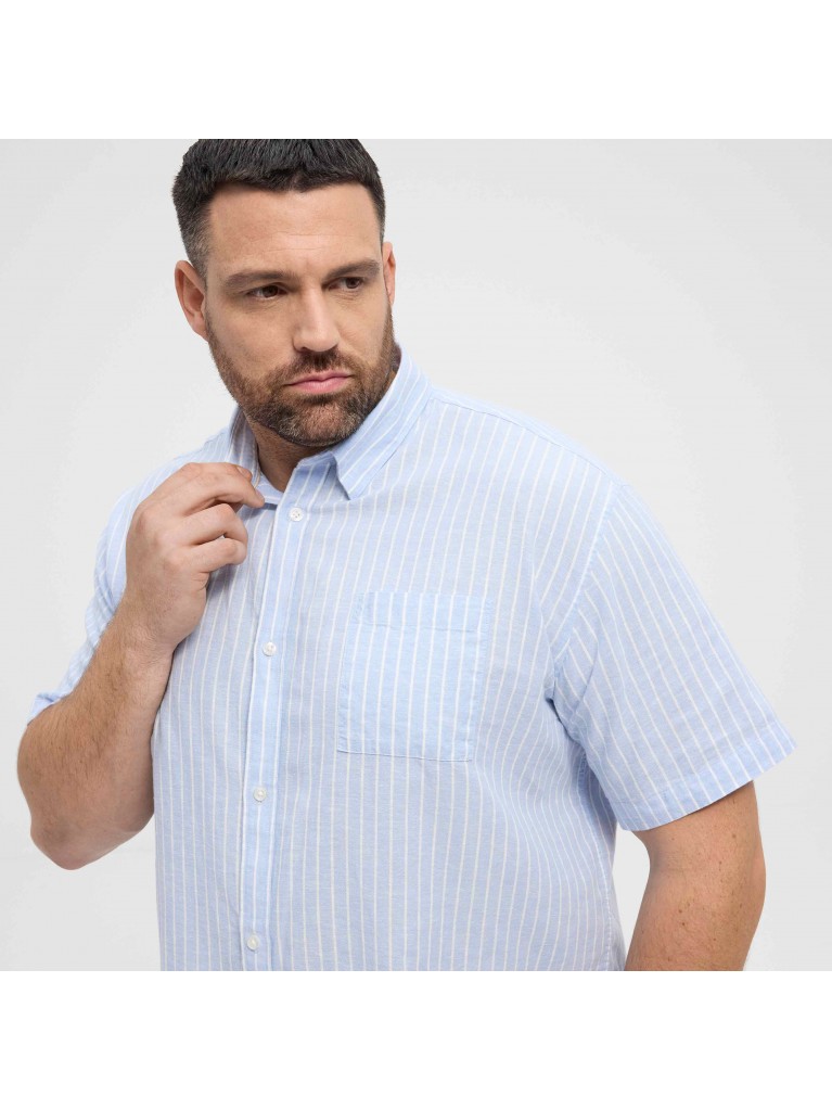 Πουκάμισο ριγέ κοντομάνικο με τσέπη στο στήθος, North Latitude