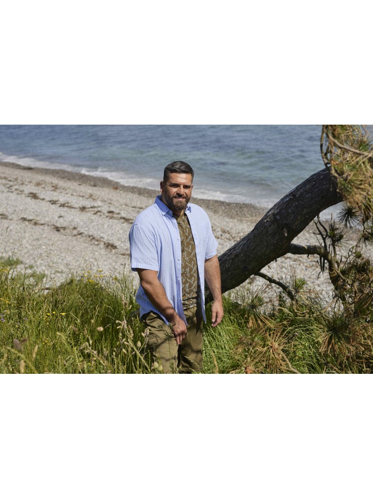 Πουκάμισο ριγέ κοντομάνικο με τσέπη στο στήθος, North Latitude