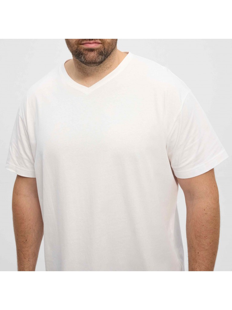 T-Shirt  μονόχρωμο με V λαιμόκοψη, North Latitude Denim