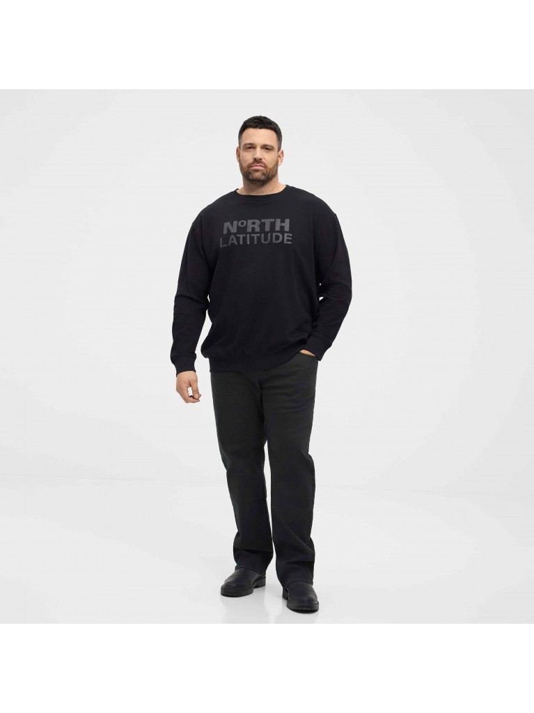 Μπλούζα Φούτερ με μακριά μανίκια και μεγάλο τύπωμα logo μπροστά, North Latitude